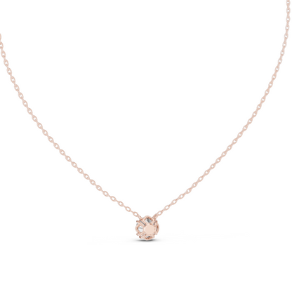 1 CT Lab-Created VVS-VS EF Diamond Necklace | Round Brilliant Cut | 18KT, 14KT Rose, Yellow, White Gold