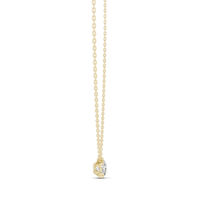 1 CT Lab-Created VVS-VS EF Diamond Necklace | Round Brilliant Cut | 18KT, 14KT Rose, Yellow, White Gold