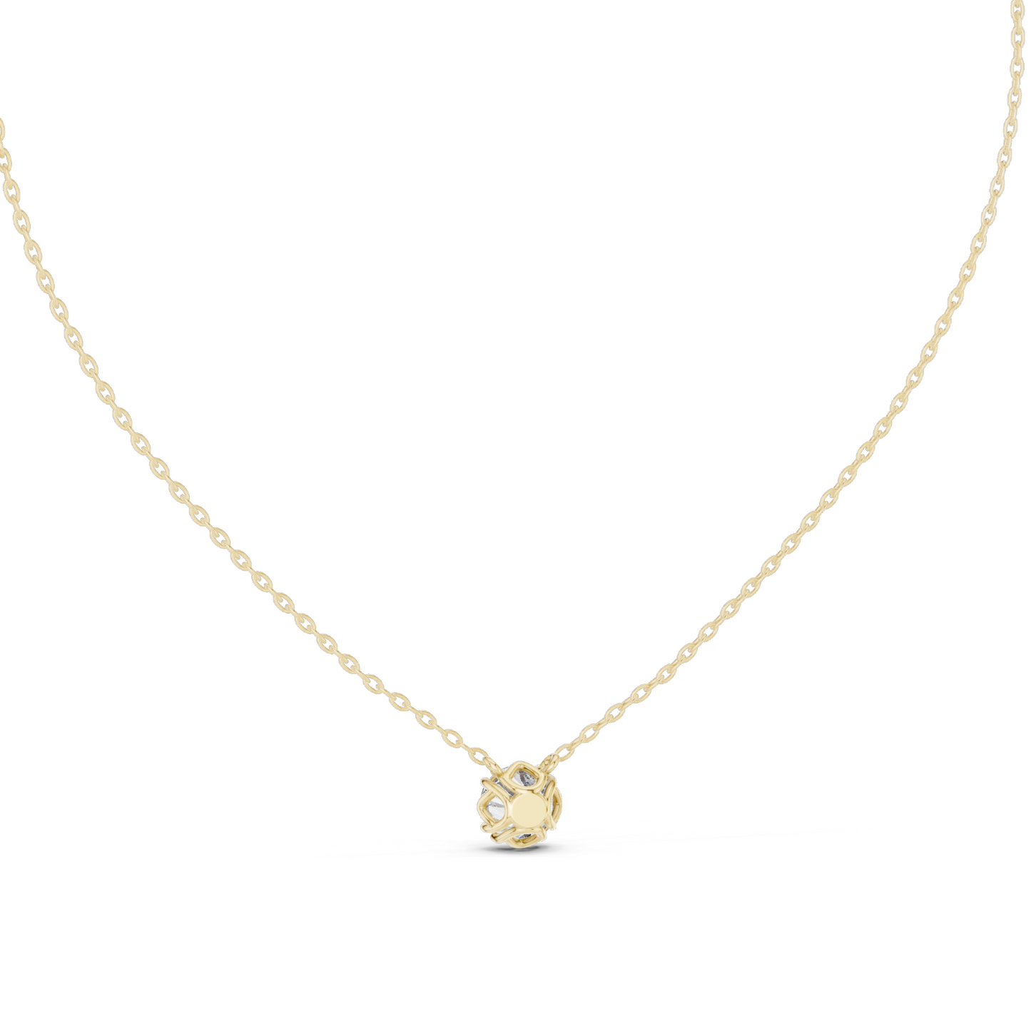 1 CT Lab-Created VVS-VS EF Diamond Necklace | Round Brilliant Cut | 18KT, 14KT Rose, Yellow, White Gold