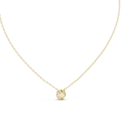 1 CT Lab-Created VVS-VS EF Diamond Necklace | Round Brilliant Cut | 18KT, 14KT Rose, Yellow, White Gold