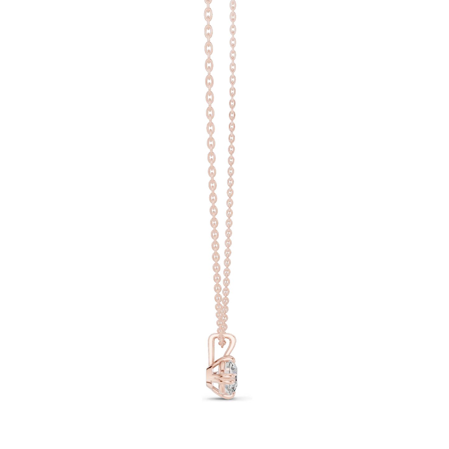 1 CT Lab-Created VVS-VS EF CVD Diamond Necklace | Round Cut Diamonds | 18KT, 14KT, Rose, Yellow, White Gold | Luxury Fine Jewelry