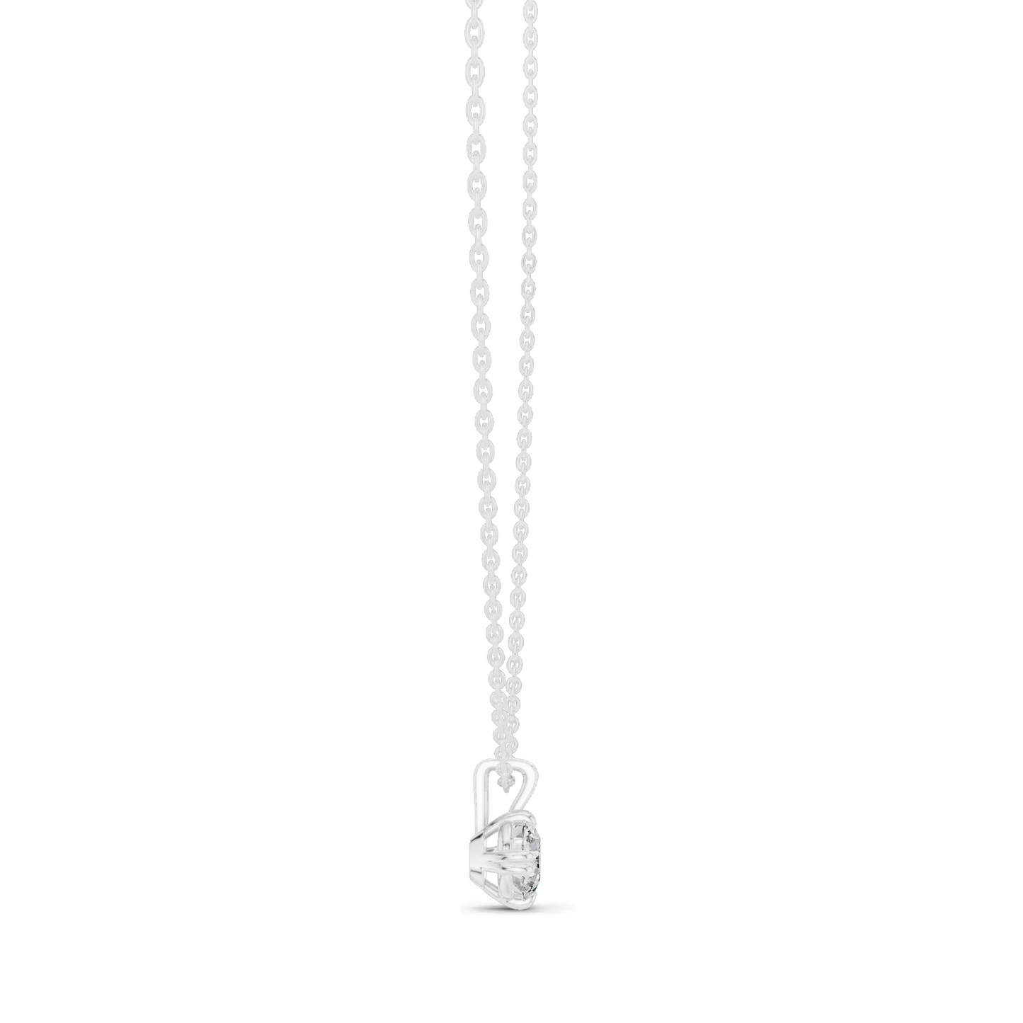 1 CT Lab-Created VVS-VS EF CVD Diamond Necklace | Round Cut Diamonds | 18KT, 14KT, Rose, Yellow, White Gold | Luxury Fine Jewelry