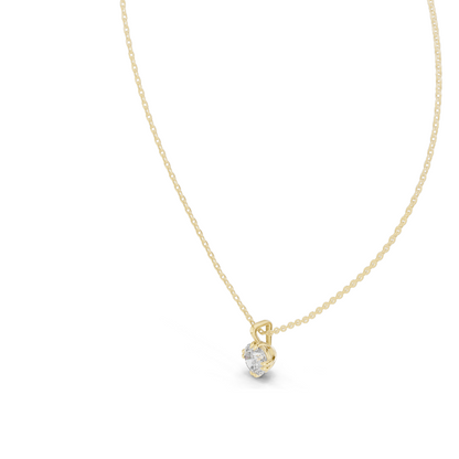 1 CT Lab-Created VVS-VS EF CVD Diamond Necklace | Round Cut Diamonds | 18KT, 14KT, Rose, Yellow, White Gold | Luxury Fine Jewelry