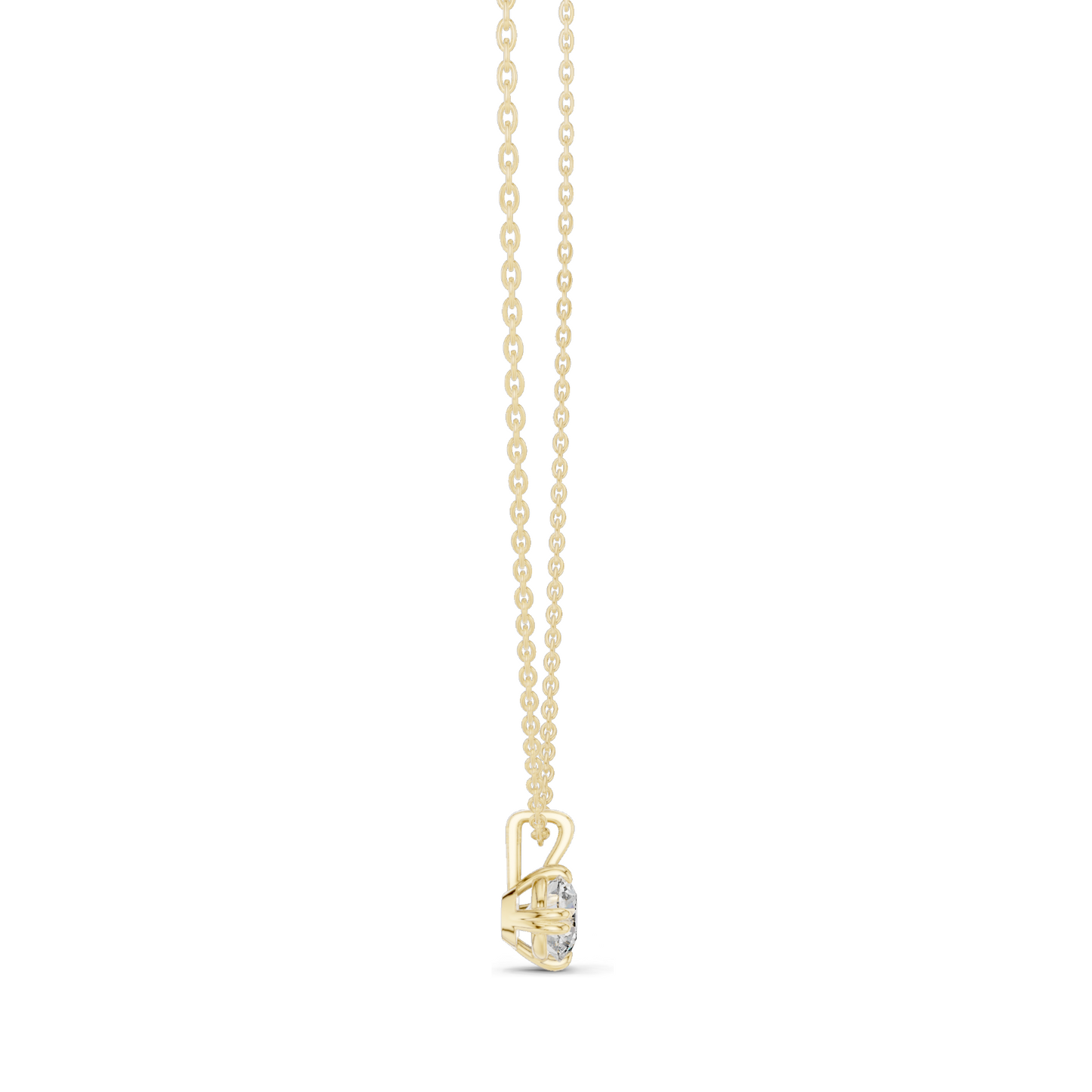 1 CT Lab-Created VVS-VS EF CVD Diamond Necklace | Round Cut Diamonds | 18KT, 14KT, Rose, Yellow, White Gold | Luxury Fine Jewelry