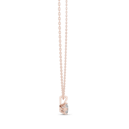 1.00 CT Round Brilliant Lab-Created VVS-VS EF CVD Diamond Solitaire Necklace | 18KT & 14KT Gold | Yellow, Rose, White Gold Options