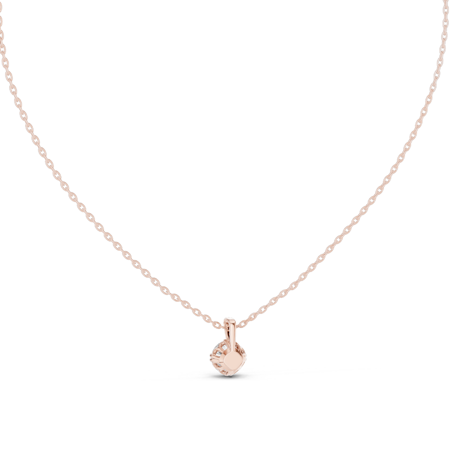 1.00 CT Round Brilliant Lab-Created VVS-VS EF CVD Diamond Solitaire Necklace | 18KT & 14KT Gold | Yellow, Rose, White Gold Options