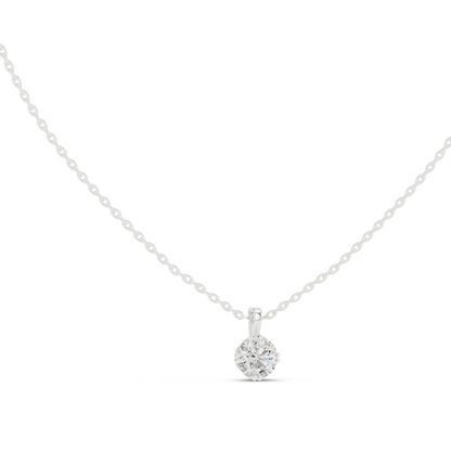 1.00 CT Round Brilliant Lab-Created VVS-VS EF CVD Diamond Solitaire Necklace | 18KT & 14KT Gold | Yellow, Rose, White Gold Options