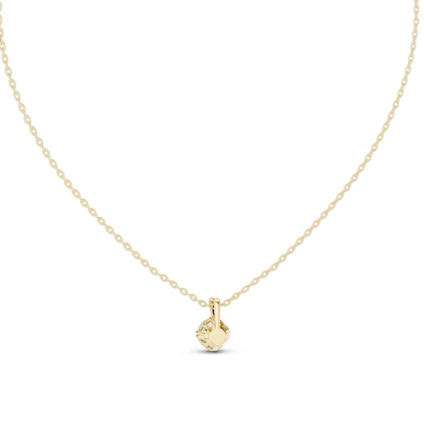 1.00 CT Round Brilliant Lab-Created VVS-VS EF CVD Diamond Solitaire Necklace | 18KT & 14KT Gold | Yellow, Rose, White Gold Options