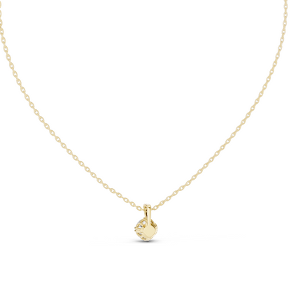 1.00 CT Round Brilliant Lab-Created VVS-VS EF CVD Diamond Solitaire Necklace | 18KT & 14KT Gold | Yellow, Rose, White Gold Options