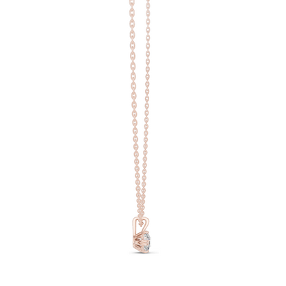 0.5 CT Lab-Created VVS-VS EF CVD Diamond Necklace | Classic Round Cut | 18KT, 14KT, Rose, Yellow, White Gold | Sustainable Luxury Jewelry