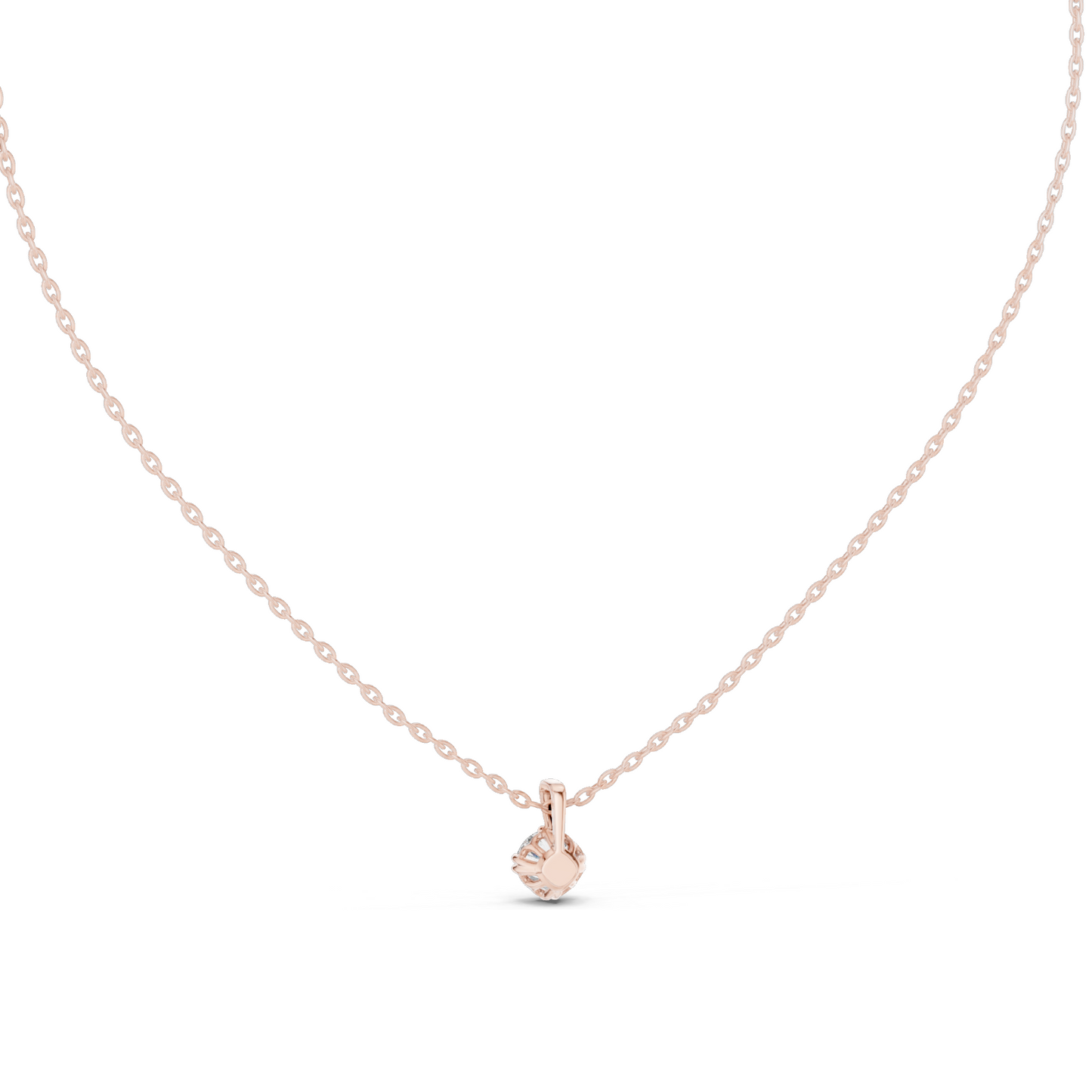 0.5 CT Lab-Created VVS-VS EF CVD Diamond Necklace | Classic Round Cut | 18KT, 14KT, Rose, Yellow, White Gold | Sustainable Luxury Jewelry