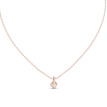 0.5 CT Lab-Created VVS-VS EF CVD Diamond Necklace | Classic Round Cut | 18KT, 14KT, Rose, Yellow, White Gold | Sustainable Luxury Jewelry