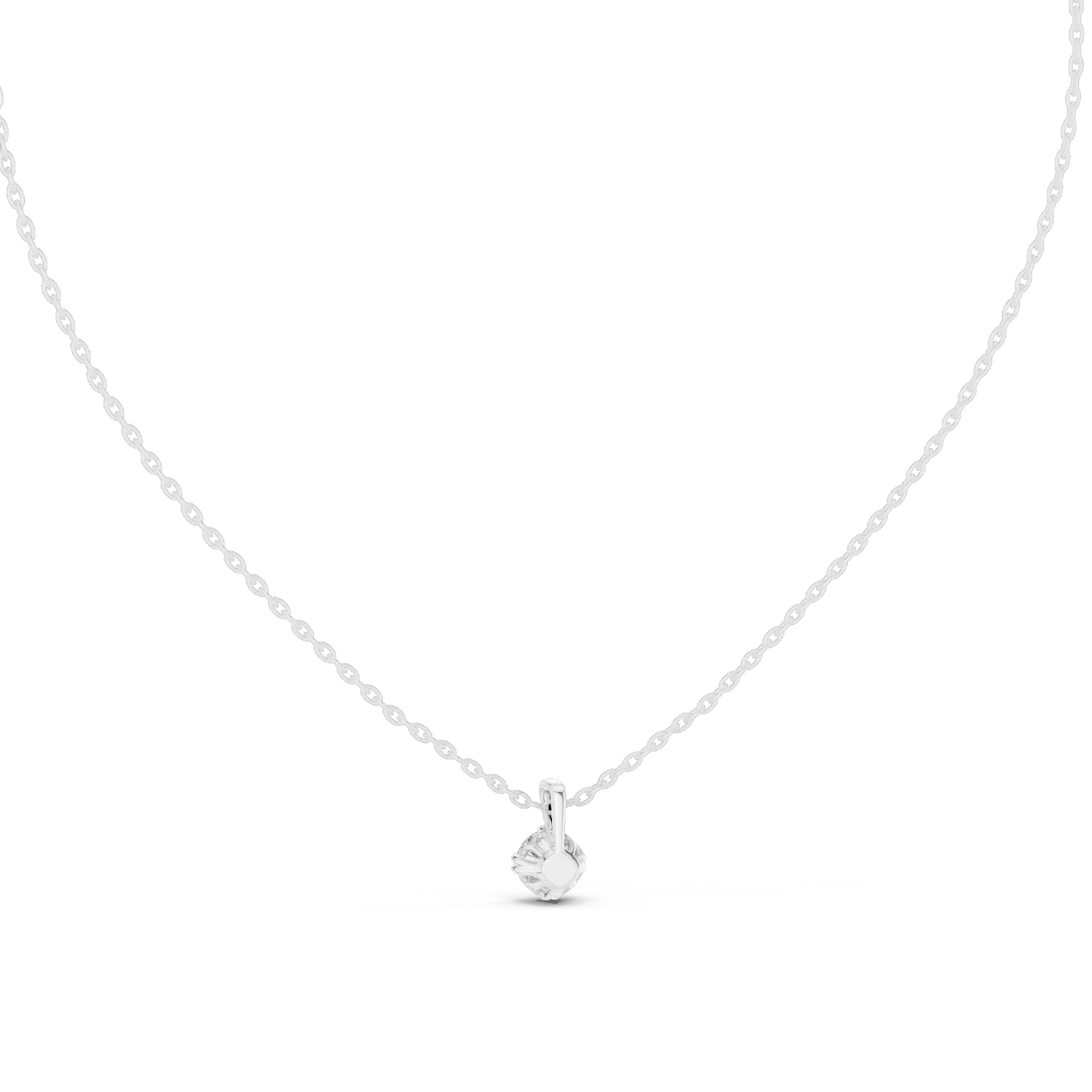 0.5 CT Lab-Created VVS-VS EF CVD Diamond Necklace | Classic Round Cut | 18KT, 14KT, Rose, Yellow, White Gold | Sustainable Luxury Jewelry