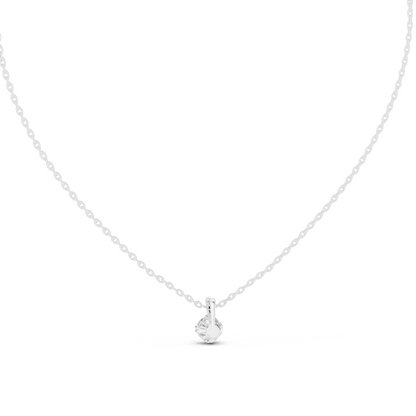 0.5 CT Lab-Created VVS-VS EF CVD Diamond Necklace | Classic Round Cut | 18KT, 14KT, Rose, Yellow, White Gold | Sustainable Luxury Jewelry