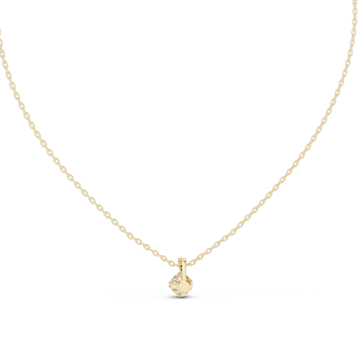 0.5 CT Lab-Created VVS-VS EF CVD Diamond Necklace | Classic Round Cut | 18KT, 14KT, Rose, Yellow, White Gold | Sustainable Luxury Jewelry