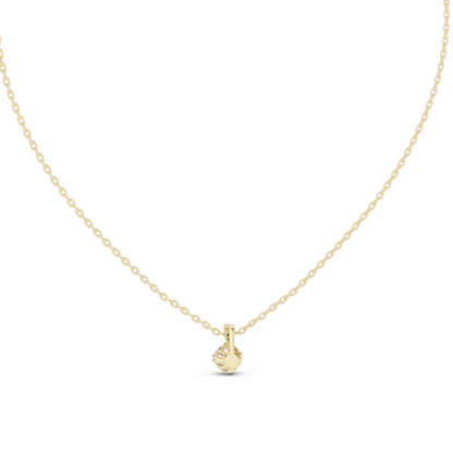 0.5 CT Lab-Created VVS-VS EF CVD Diamond Necklace | Classic Round Cut | 18KT, 14KT, Rose, Yellow, White Gold | Sustainable Luxury Jewelry