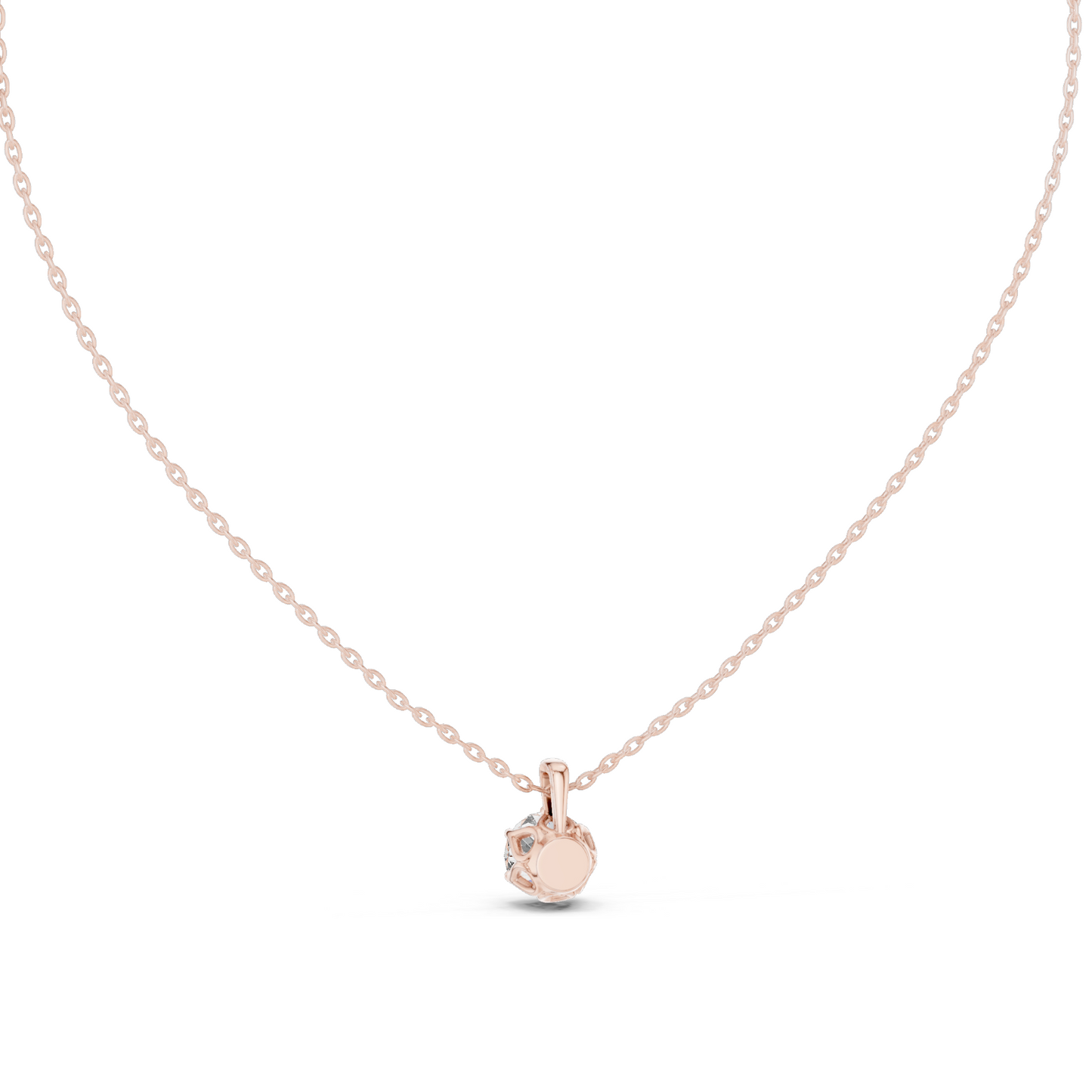 1 CT Lab-Created VVS-VS EF Diamond Pendant Necklace | 18KT, 14KT Rose, Yellow, White Gold | Luxury Jewelry for Women