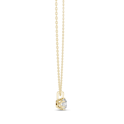 1 CT Lab-Created VVS-VS EF Diamond Pendant Necklace | 18KT, 14KT Rose, Yellow, White Gold | Luxury Jewelry for Women