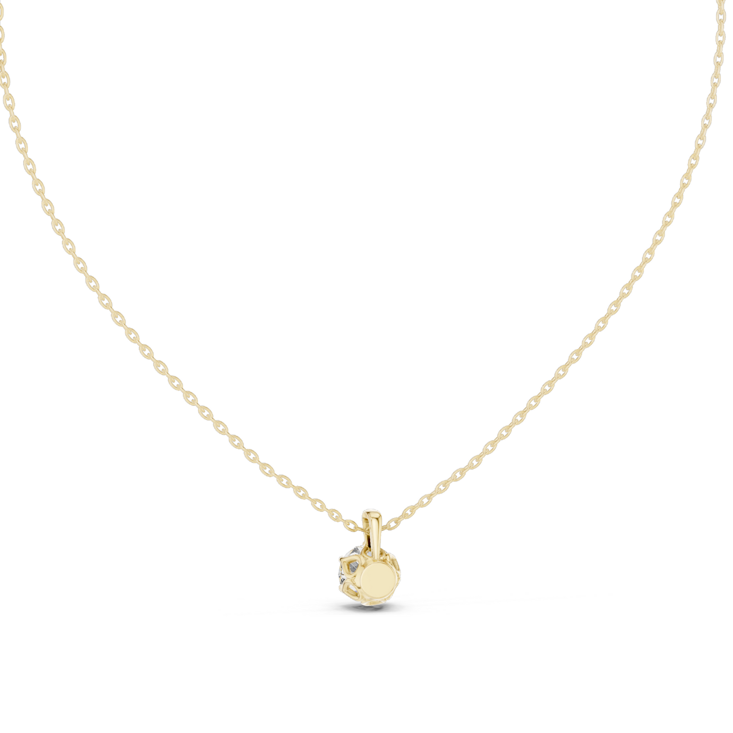 1 CT Lab-Created VVS-VS EF Diamond Pendant Necklace | 18KT, 14KT Rose, Yellow, White Gold | Luxury Jewelry for Women