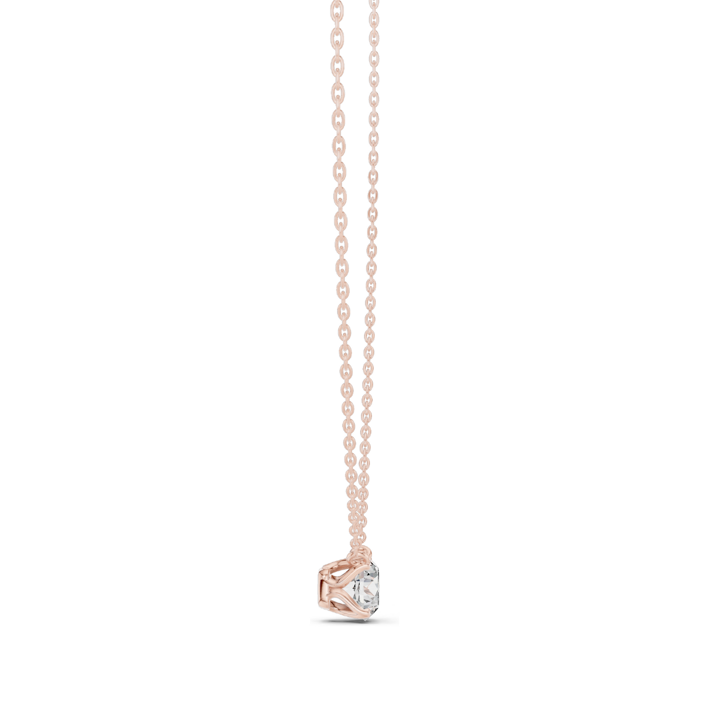 1 CT Lab-Created VVS-VS EF CVD Diamond Necklace | 18KT, 14KT, Rose, Yellow, White Gold | Luxury Fine Jewelry