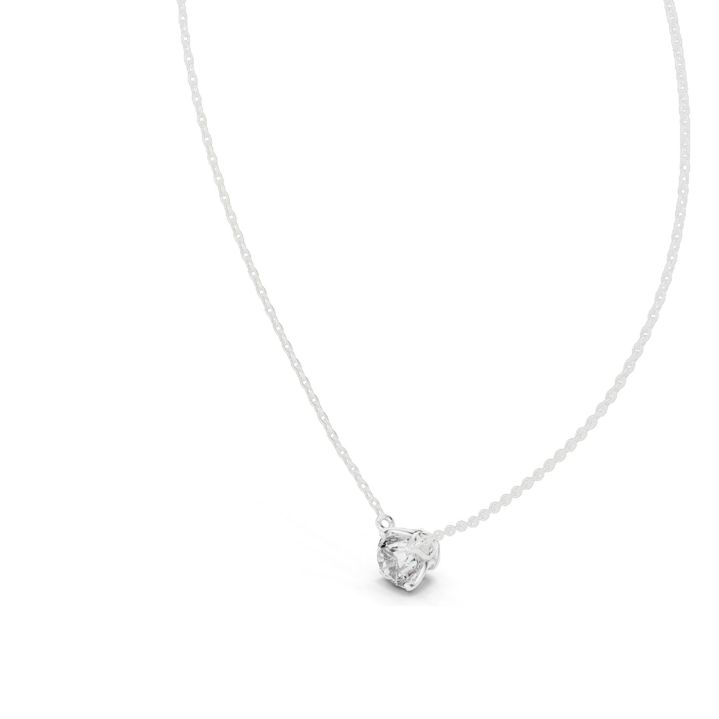 1 CT Lab-Created VVS-VS EF CVD Diamond Necklace | 18KT, 14KT, Rose, Yellow, White Gold | Luxury Fine Jewelry