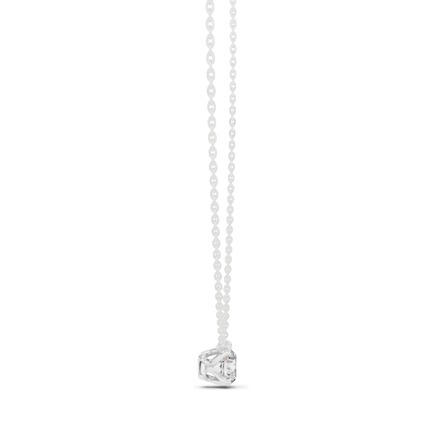 1 CT Lab-Created VVS-VS EF CVD Diamond Necklace | 18KT, 14KT, Rose, Yellow, White Gold | Luxury Fine Jewelry