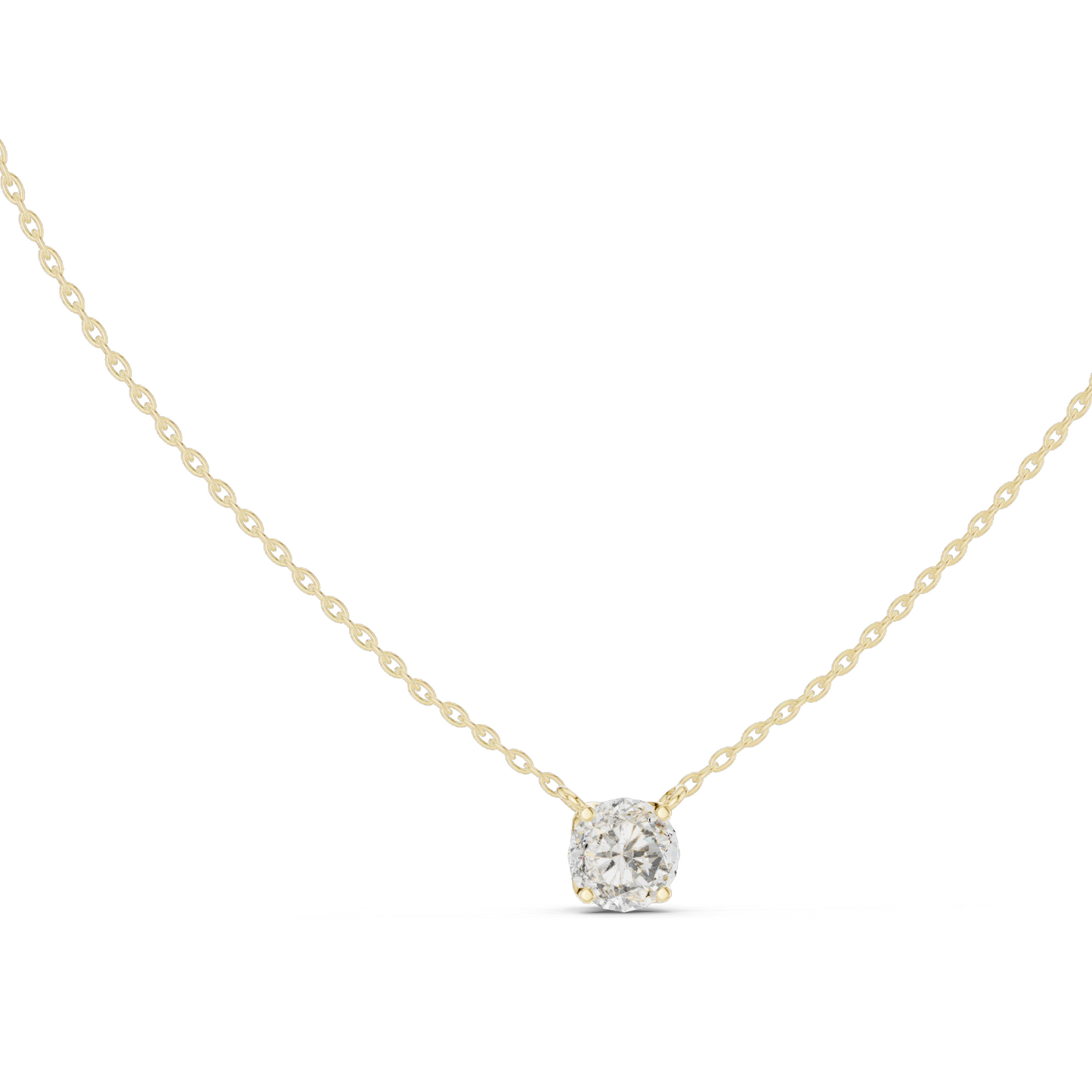 1 CT Lab-Created VVS-VS EF CVD Diamond Necklace | 18KT, 14KT, Rose, Yellow, White Gold | Luxury Fine Jewelry
