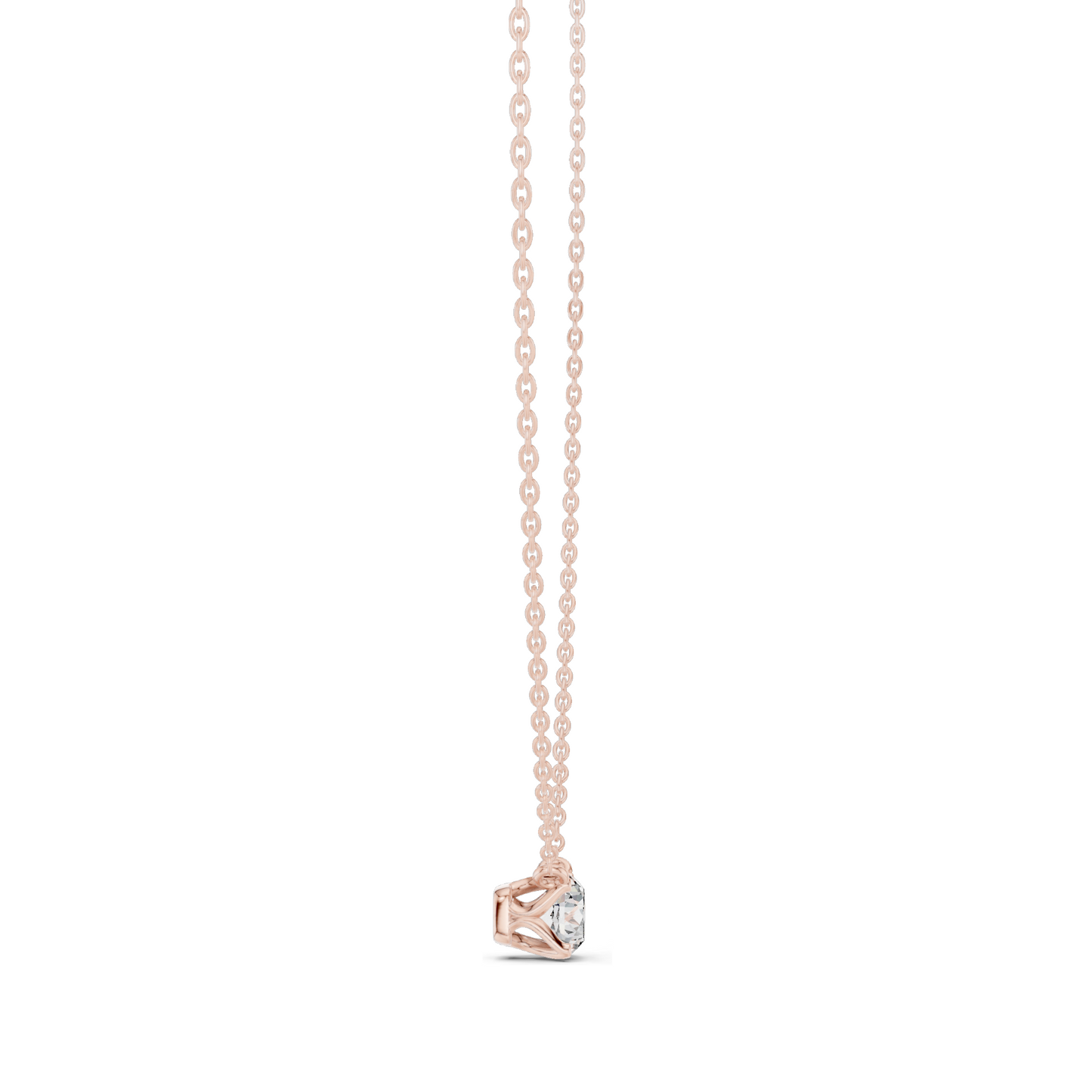 0.85 CT Lab-Created VVS-VS EF CVD Diamond Necklace | 18KT, 14KT Gold | Rose, Yellow, White Gold | Elegant Fine Jewelry
