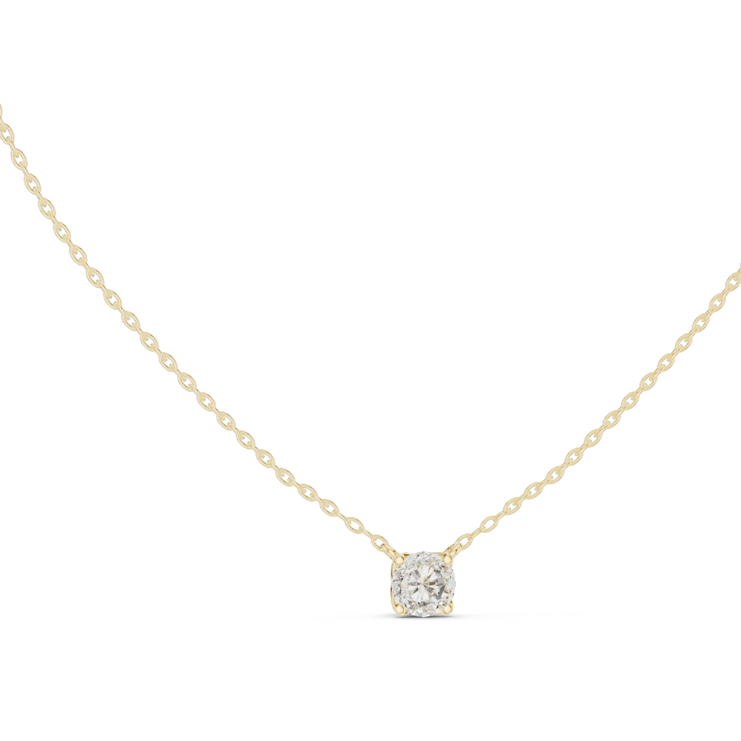 0.85 CT Lab-Created VVS-VS EF CVD Diamond Necklace | 18KT, 14KT Gold | Rose, Yellow, White Gold | Elegant Fine Jewelry