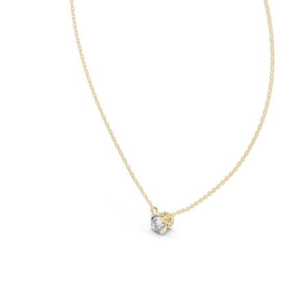 0.85 CT Lab-Created VVS-VS EF CVD Diamond Necklace | 18KT, 14KT Gold | Rose, Yellow, White Gold | Elegant Fine Jewelry