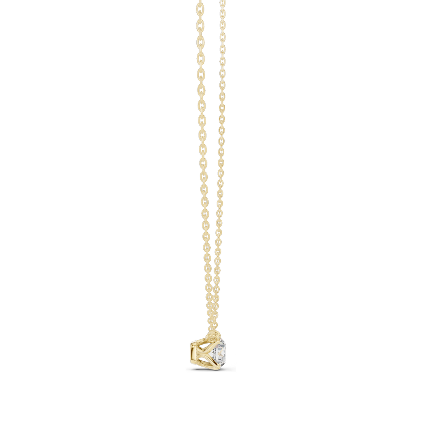 0.85 CT Lab-Created VVS-VS EF CVD Diamond Necklace | 18KT, 14KT Gold | Rose, Yellow, White Gold | Elegant Fine Jewelry