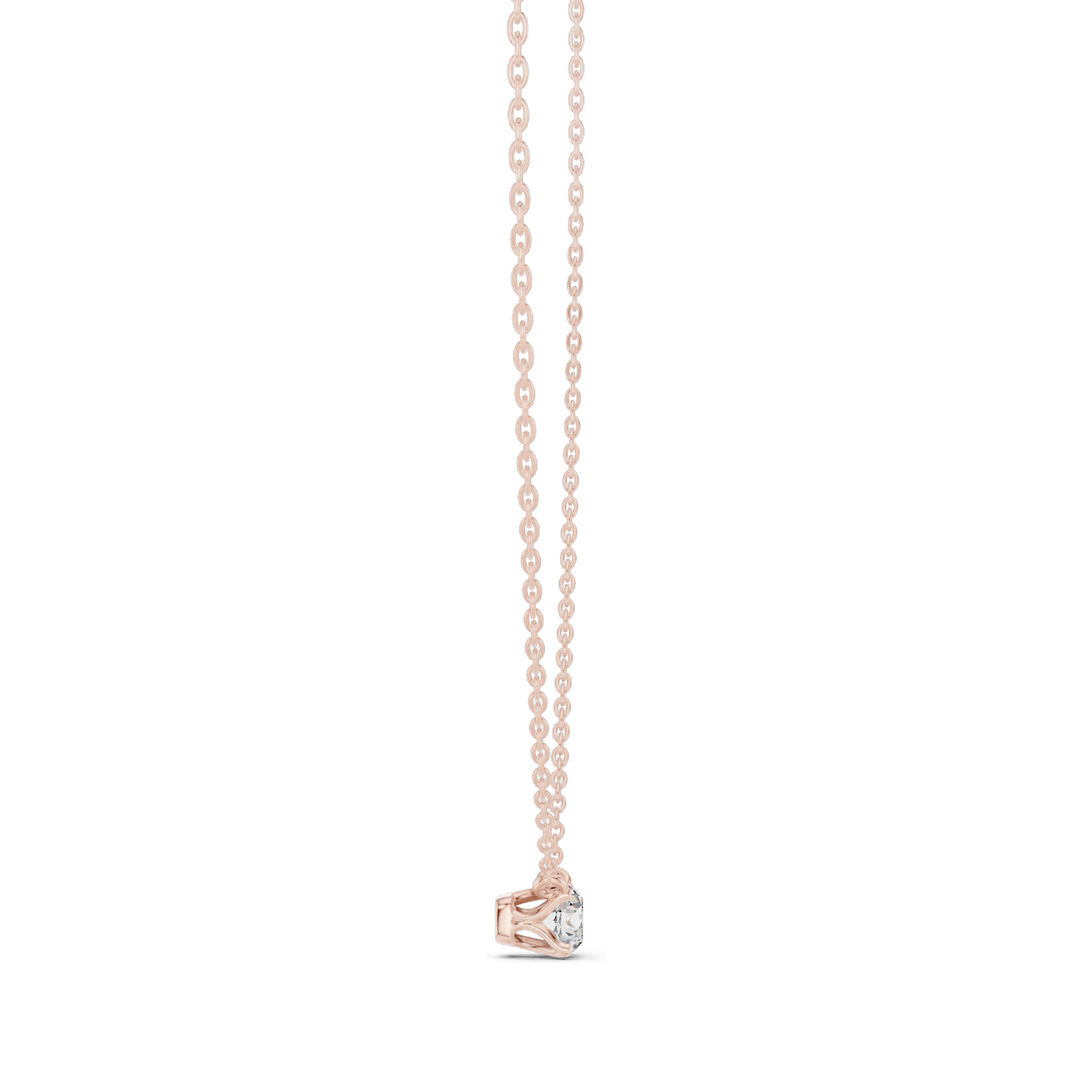 0.5 CT Lab-Created VVS-VS EF CVD Diamond Necklace | Elegant Solitaire Design | 18KT, 14KT, Rose, Yellow, White Gold | Luxury Fine Jewelry