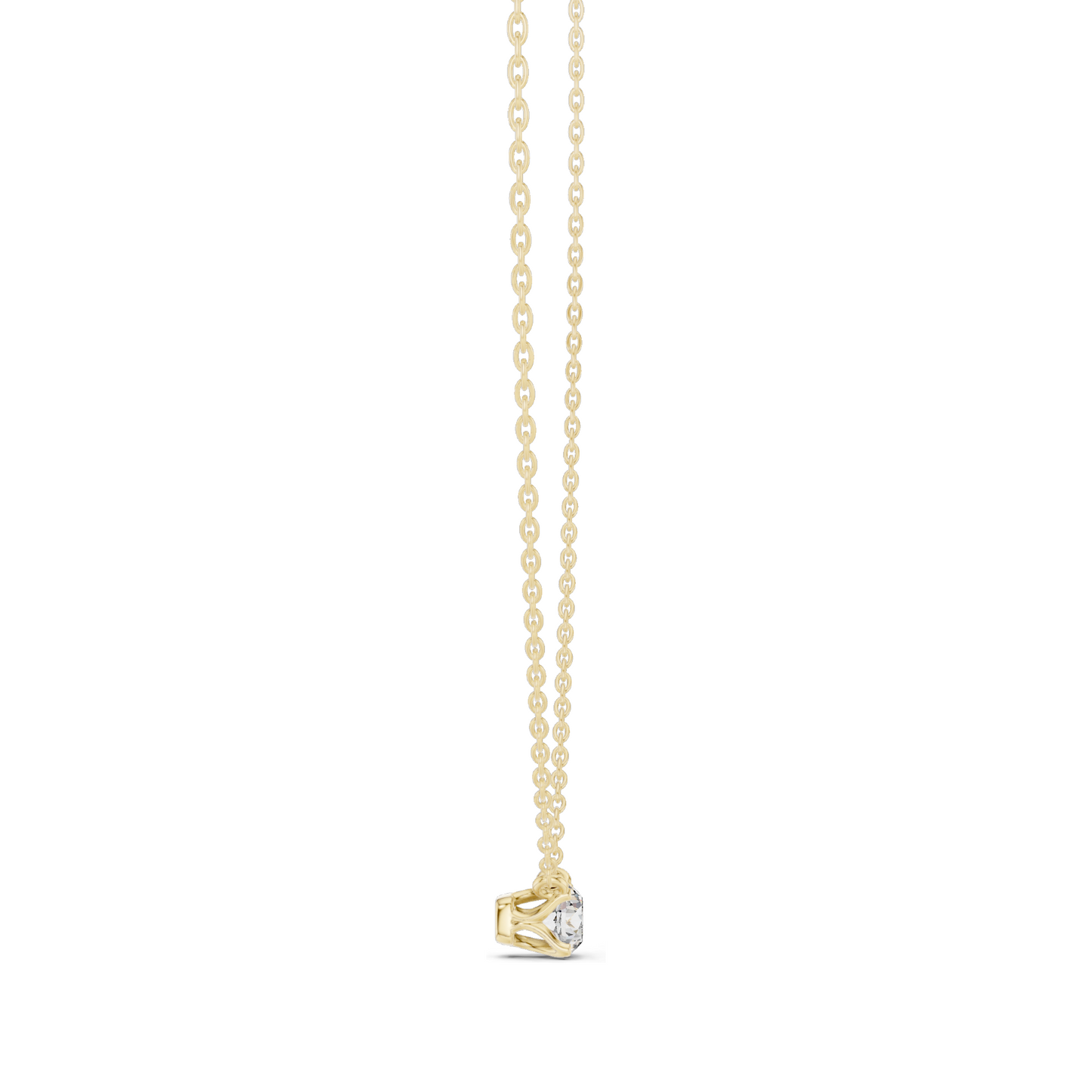 0.5 CT Lab-Created VVS-VS EF CVD Diamond Necklace | Elegant Solitaire Design | 18KT, 14KT, Rose, Yellow, White Gold | Luxury Fine Jewelry