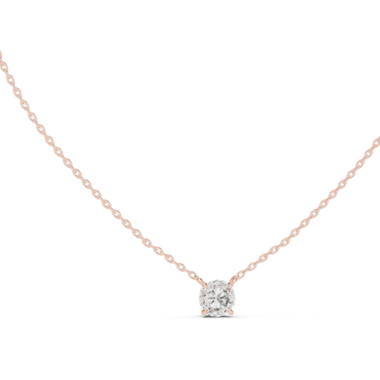 1 CT Lab-Created VVS-VS EF CVD Diamond Necklace | 18KT, 14KT, Rose, Yellow, White Gold | Elegant Fine Jewelry