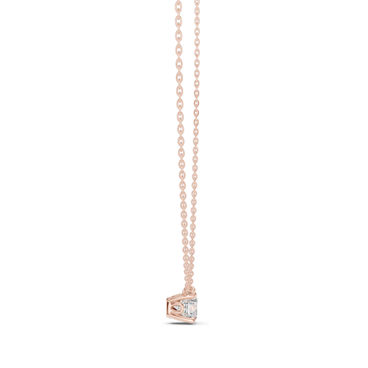 1 CT Lab-Created VVS-VS EF CVD Diamond Necklace | 18KT, 14KT, Rose, Yellow, White Gold | Elegant Fine Jewelry