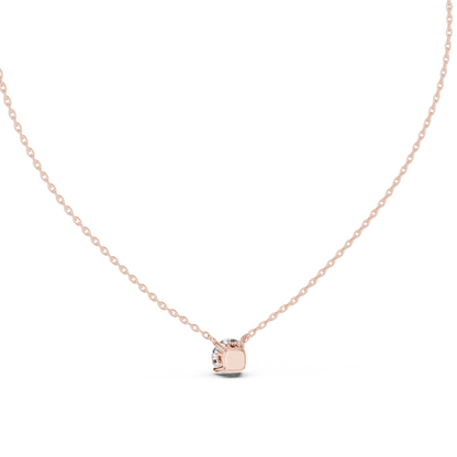 1 CT Lab-Created VVS-VS EF CVD Diamond Necklace | 18KT, 14KT, Rose, Yellow, White Gold | Elegant Fine Jewelry