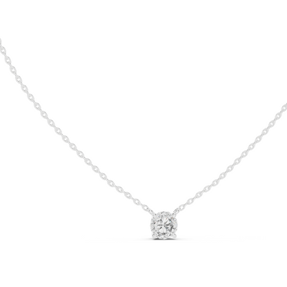 1 CT Lab-Created VVS-VS EF CVD Diamond Necklace | 18KT, 14KT, Rose, Yellow, White Gold | Elegant Fine Jewelry