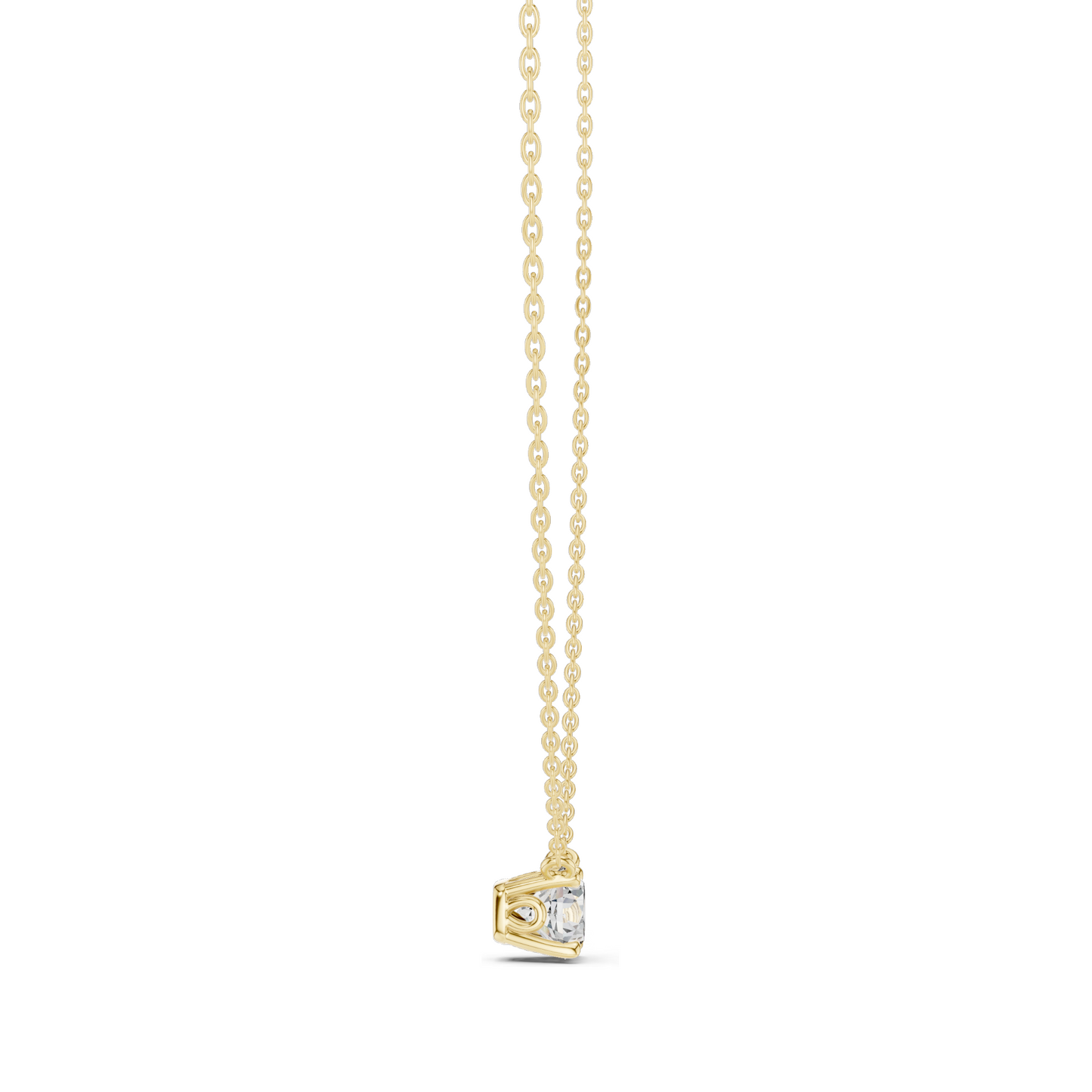 1 CT Lab-Created VVS-VS EF CVD Diamond Necklace | 18KT, 14KT, Rose, Yellow, White Gold | Elegant Fine Jewelry