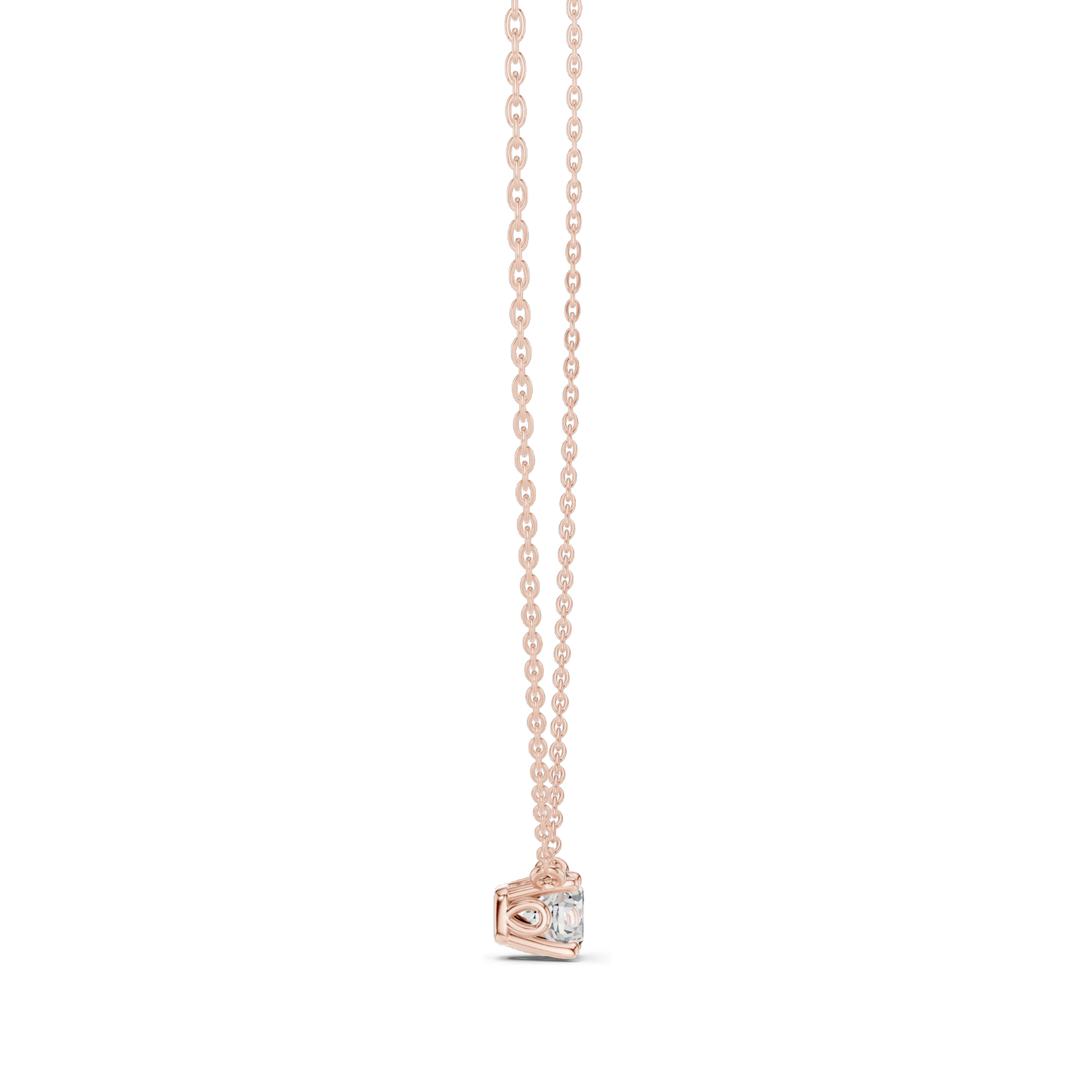 0.85 CT Lab-Created VVS-VS EF CVD Diamond Solitaire Necklace | 18KT, 14KT Rose, Yellow, White Gold
