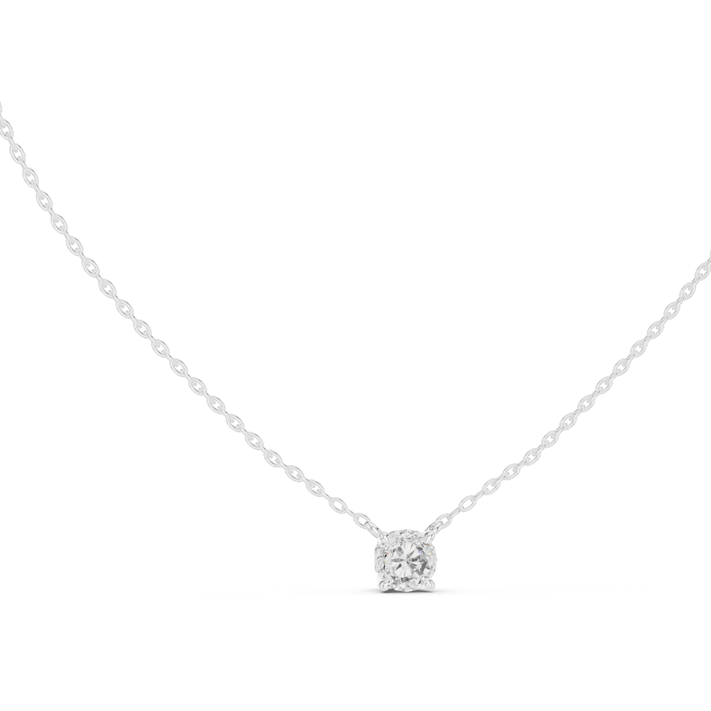 0.85 CT Lab-Created VVS-VS EF CVD Diamond Solitaire Necklace | 18KT, 14KT Rose, Yellow, White Gold