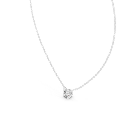 0.85 CT Lab-Created VVS-VS EF CVD Diamond Solitaire Necklace | 18KT, 14KT Rose, Yellow, White Gold
