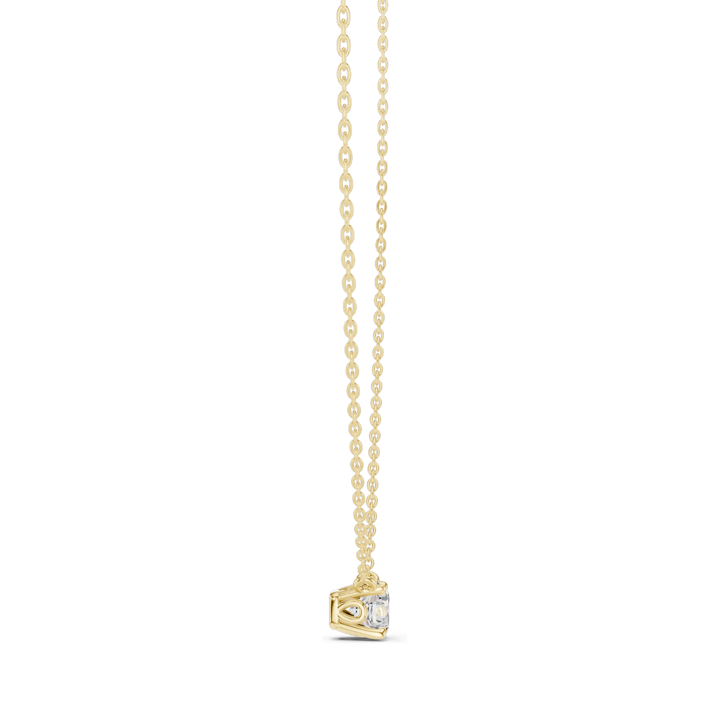 0.85 CT Lab-Created VVS-VS EF CVD Diamond Solitaire Necklace | 18KT, 14KT Rose, Yellow, White Gold