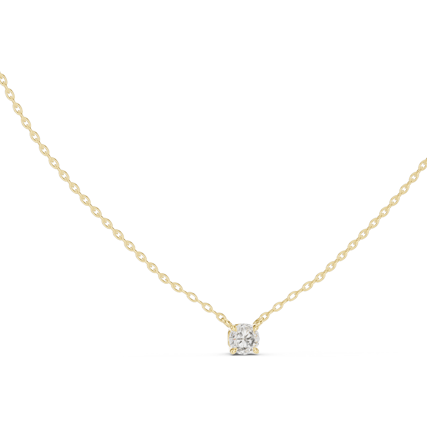 0.5 CT Lab-Created VVS-VS EF CVD Diamond Necklace | 18KT, 14KT Yellow, Rose, White Gold | Elegant Fine Jewelry