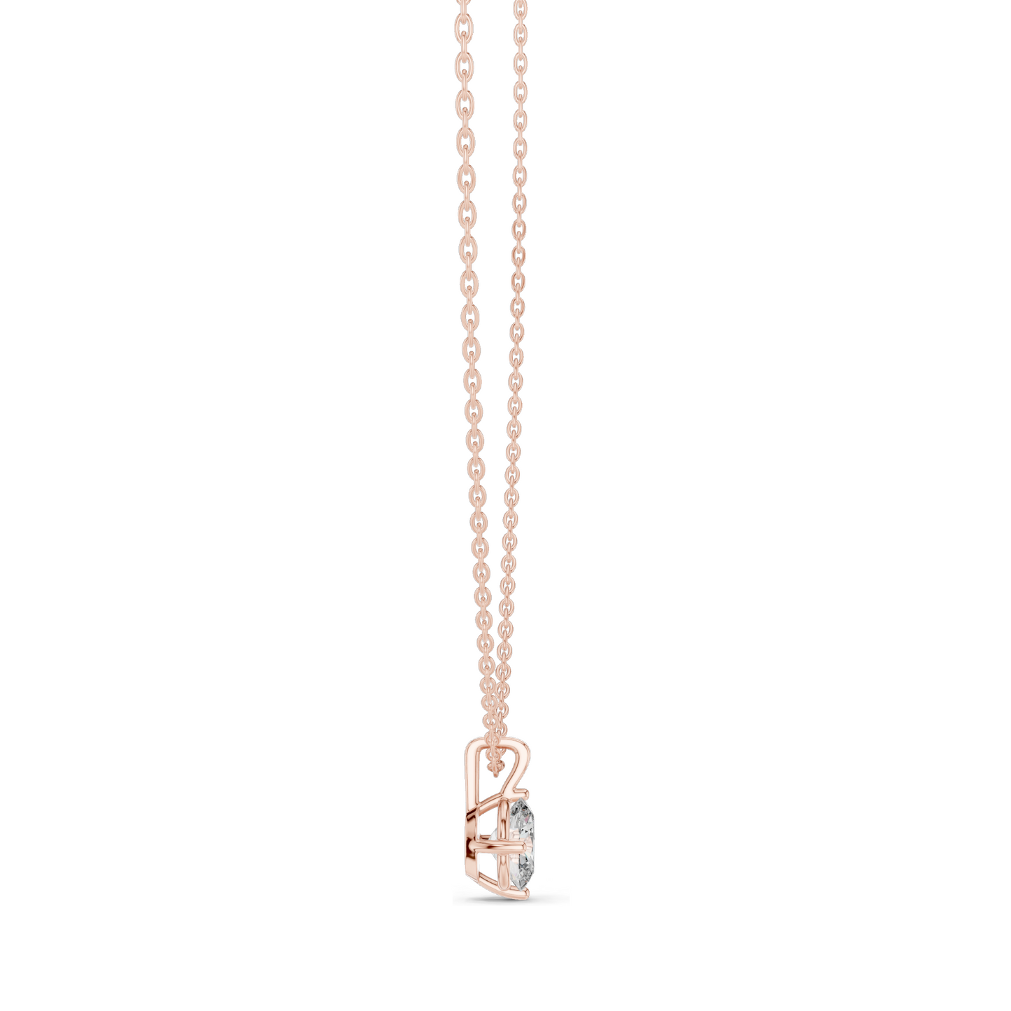 1 CT Lab-Created VVS-VS EF CVD Diamond Necklace | Elegant Pear Cut | 18KT, 14KT Gold, Rose, Yellow, White Gold