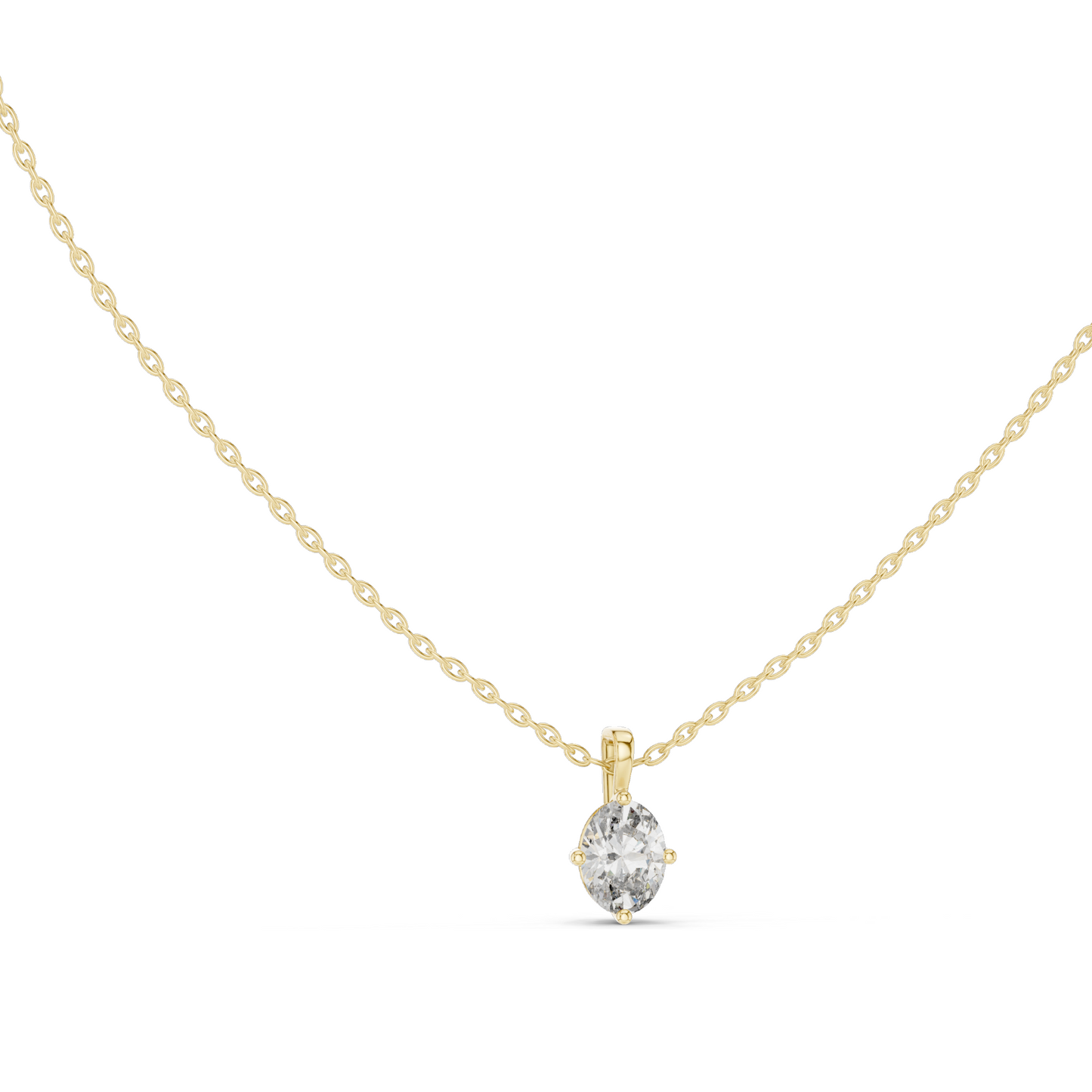 1 CT Lab-Created VVS-VS EF CVD Diamond Necklace | Elegant Pear Cut | 18KT, 14KT Gold, Rose, Yellow, White Gold