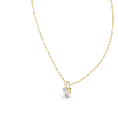 1 CT Lab-Created VVS-VS EF CVD Diamond Necklace | Elegant Pear Cut | 18KT, 14KT Gold, Rose, Yellow, White Gold