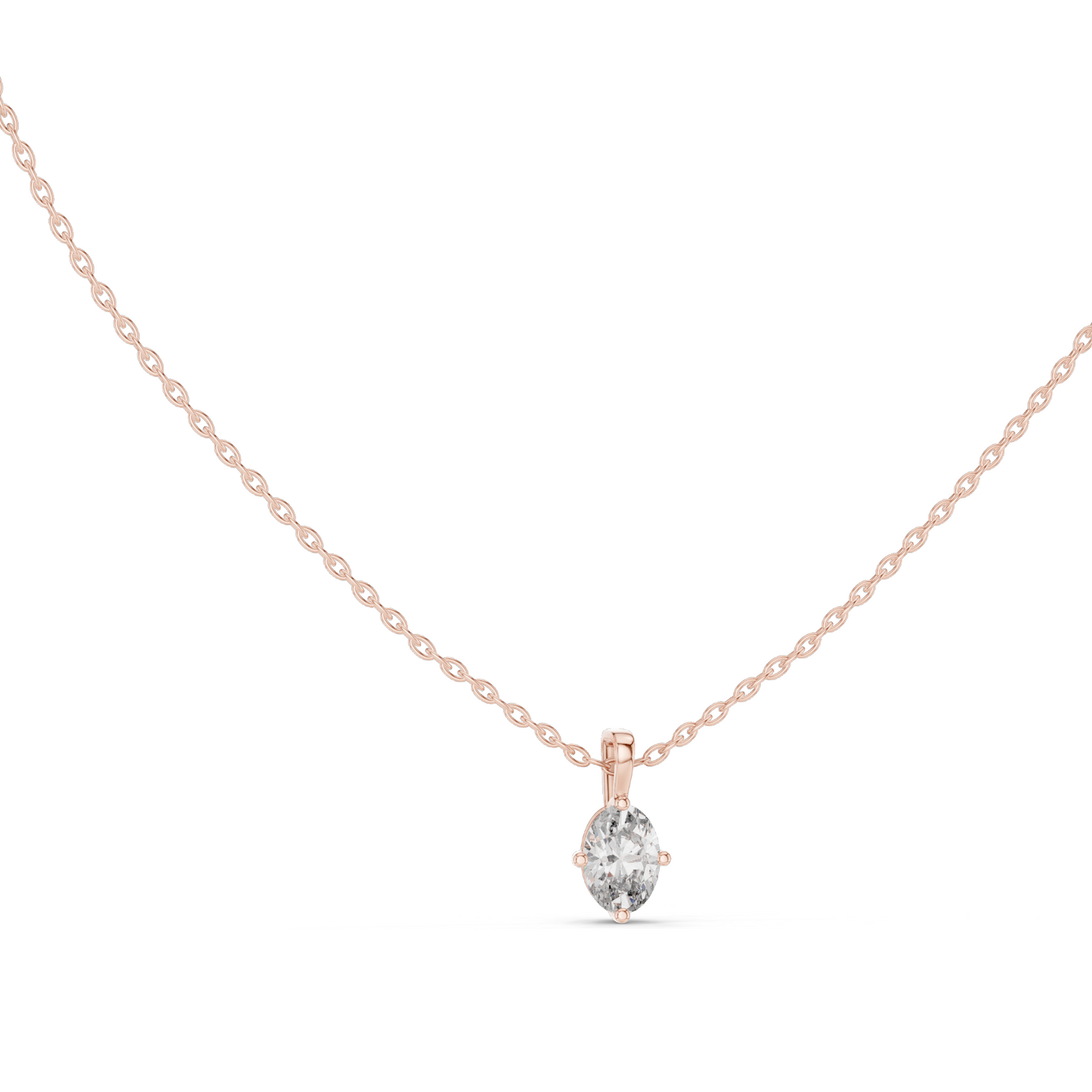 0.75 CT Lab-Created VVS-VS EF CVD Diamond Necklace | Classic Round Cut | 18KT, 14KT, Rose, Yellow, White Gold | Luxury Fine Jewelry