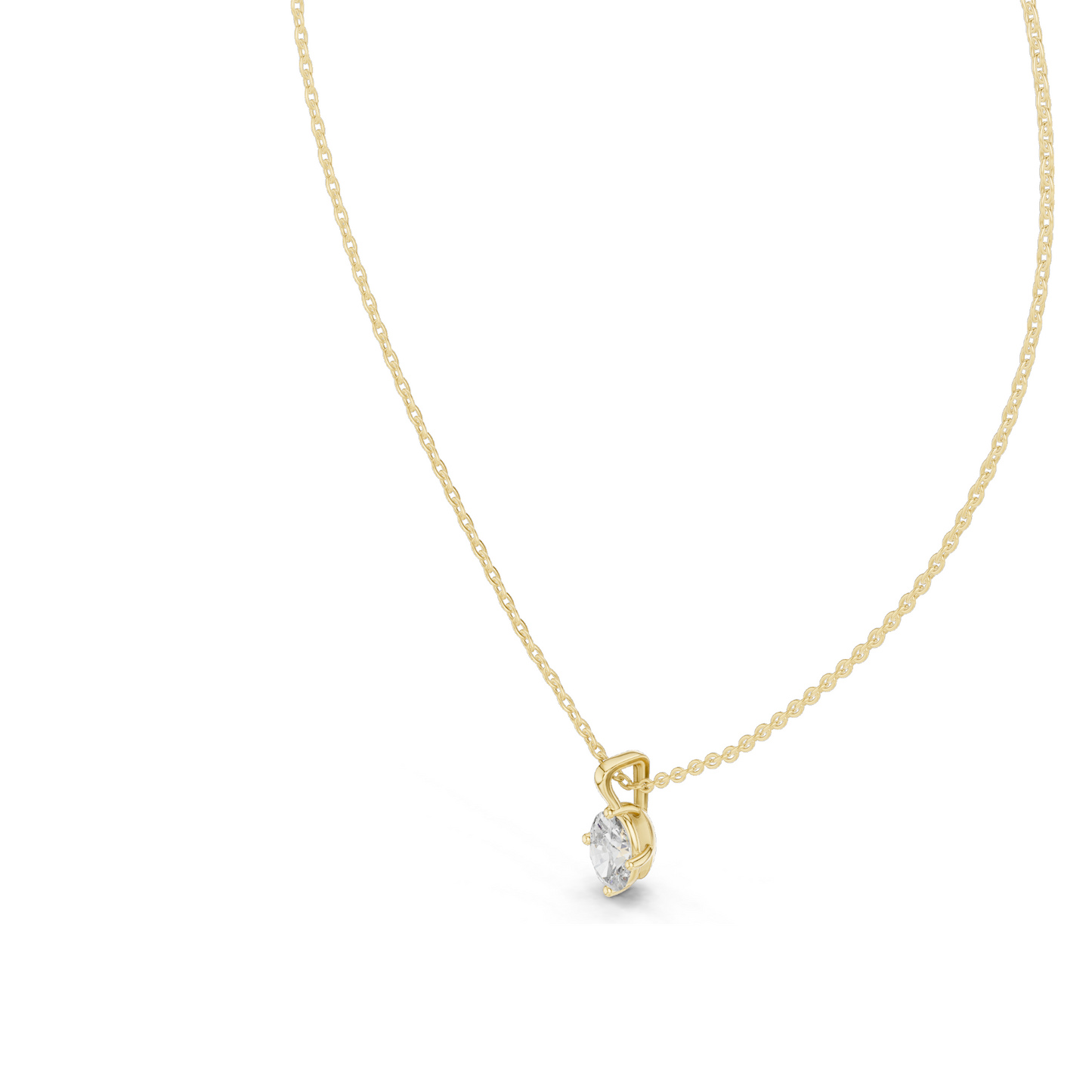 0.75 CT Lab-Created VVS-VS EF CVD Diamond Necklace | Classic Round Cut | 18KT, 14KT, Rose, Yellow, White Gold | Luxury Fine Jewelry