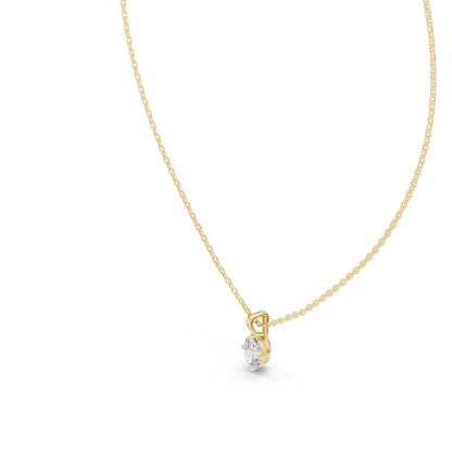 0.75 CT Lab-Created VVS-VS EF CVD Diamond Necklace | Classic Round Cut | 18KT, 14KT, Rose, Yellow, White Gold | Luxury Fine Jewelry
