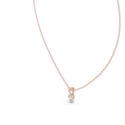 0.5 CT Lab-Created VVS-VS EF Marquise Cut Diamond Pendant Necklace | 18KT & 14KT Gold | Rose, Yellow, White Gold | Sustainable Fine Jewelry